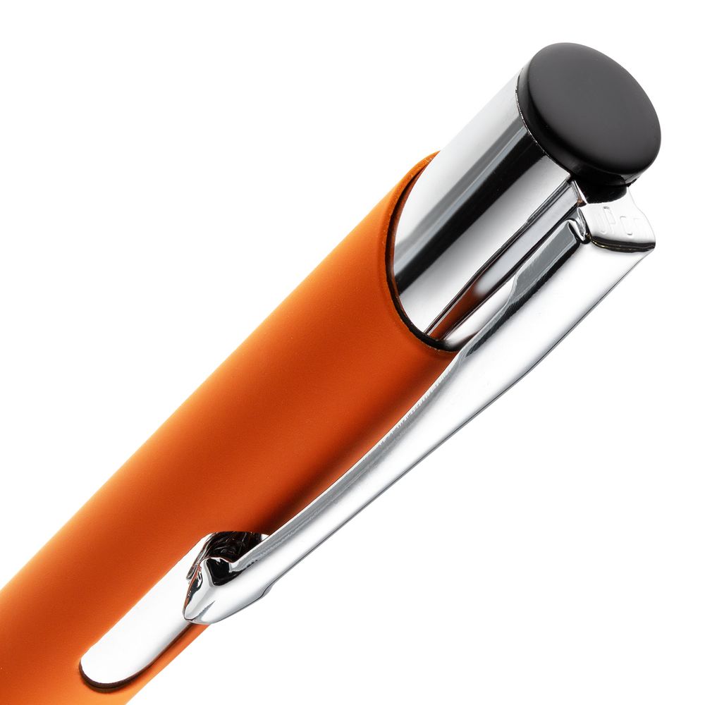 Ручка шариковая Keskus Soft Touch, оранжевая-4