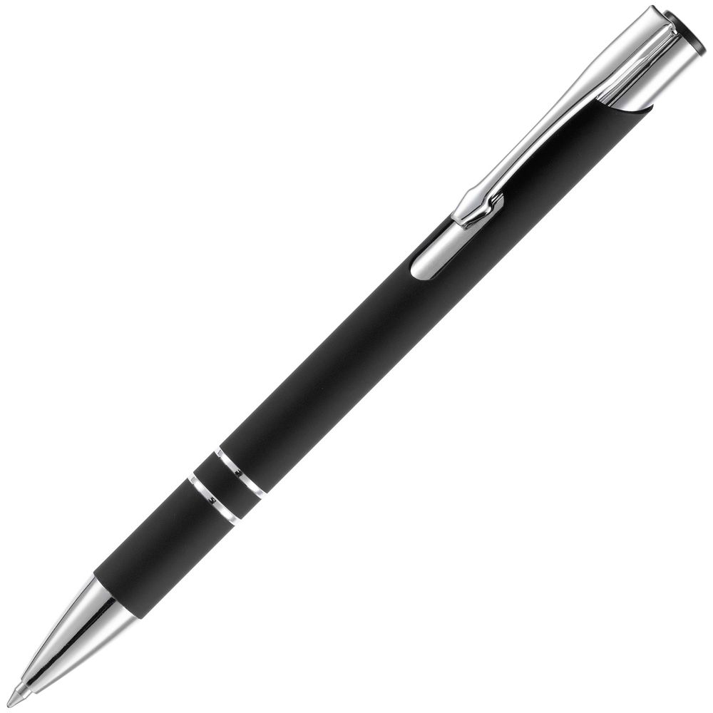Ручка шариковая Keskus Soft Touch, черная-1