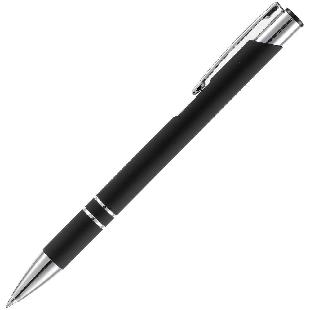 Ручка шариковая Keskus Soft Touch, черная-2