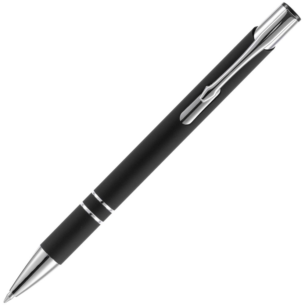 Ручка шариковая Keskus Soft Touch, черная-3