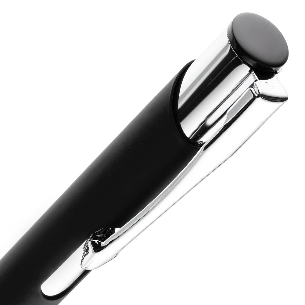 Ручка шариковая Keskus Soft Touch, черная-4