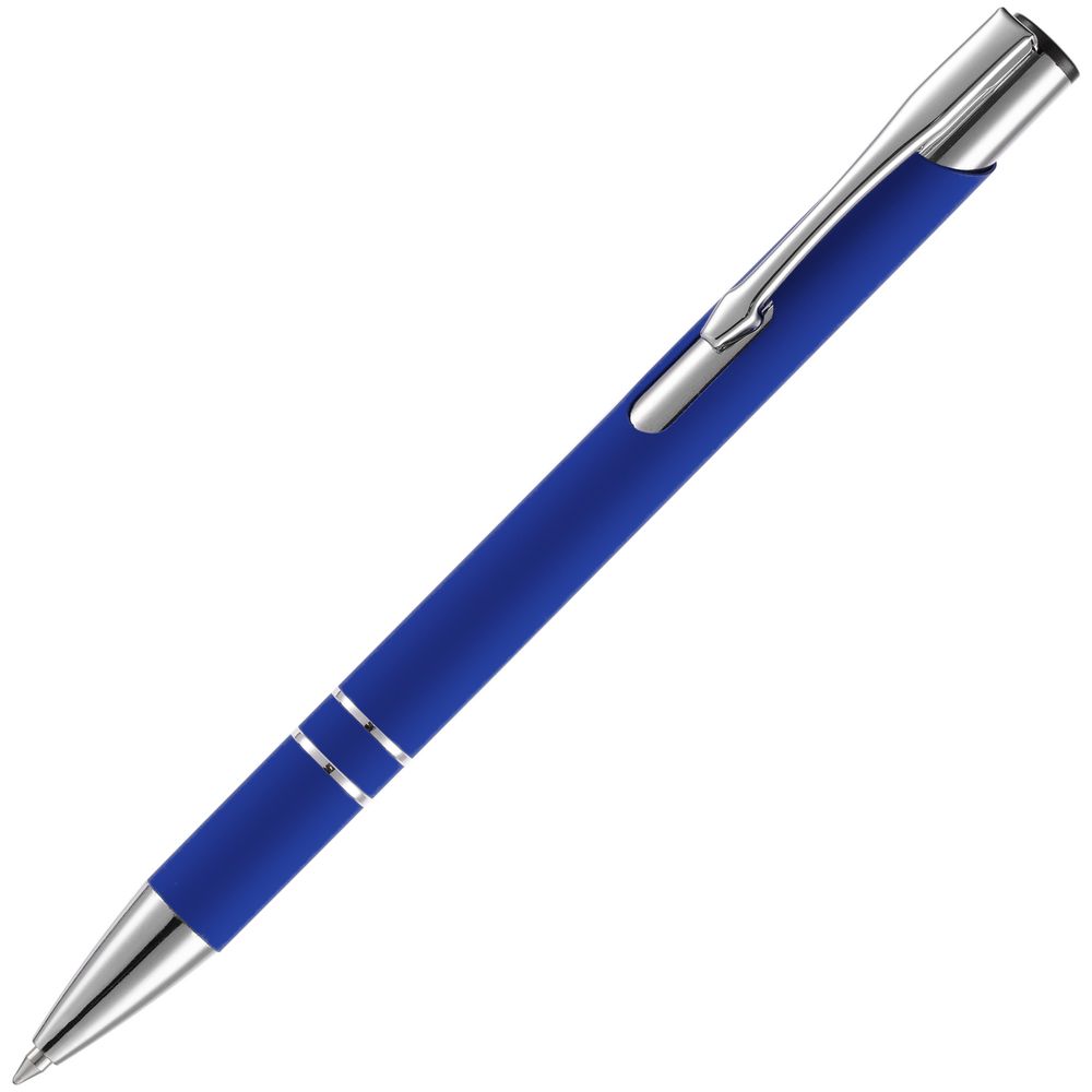 Ручка шариковая Keskus Soft Touch, ярко-синяя-1