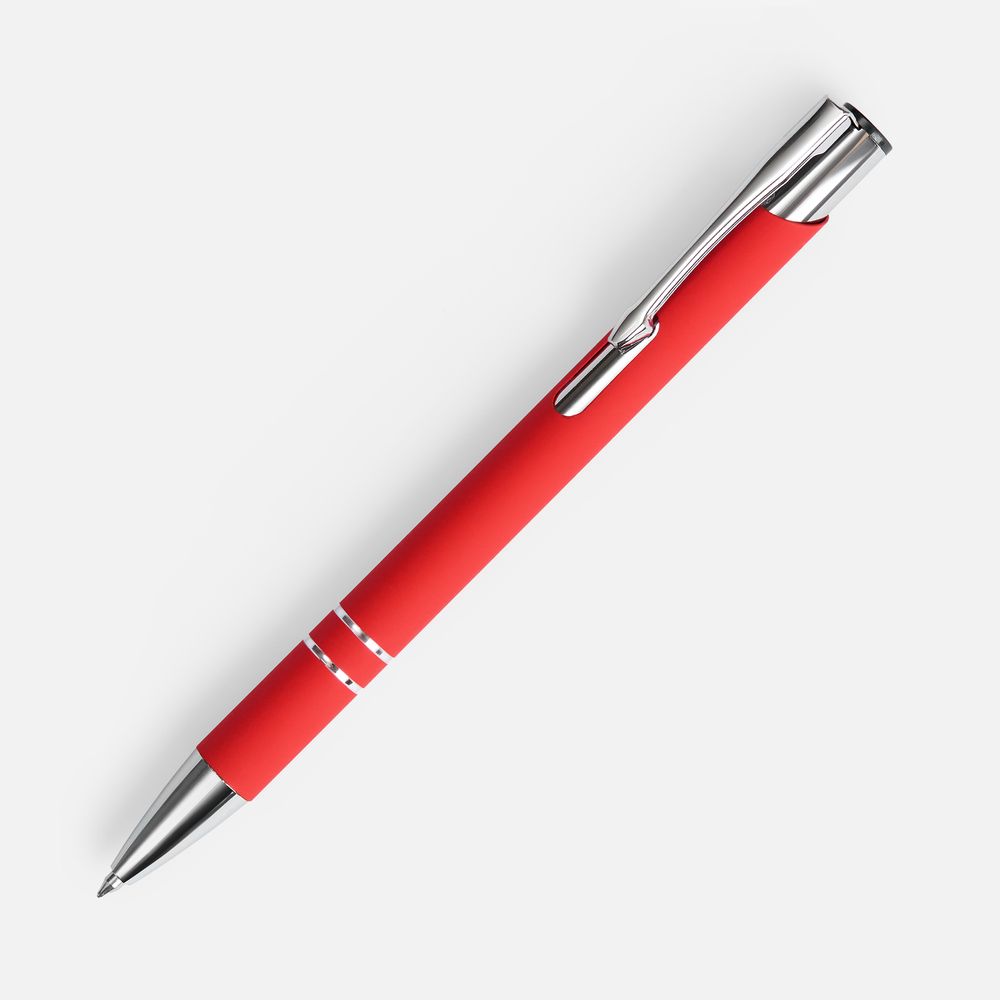 Ручка шариковая Keskus Soft Touch, красная-1
