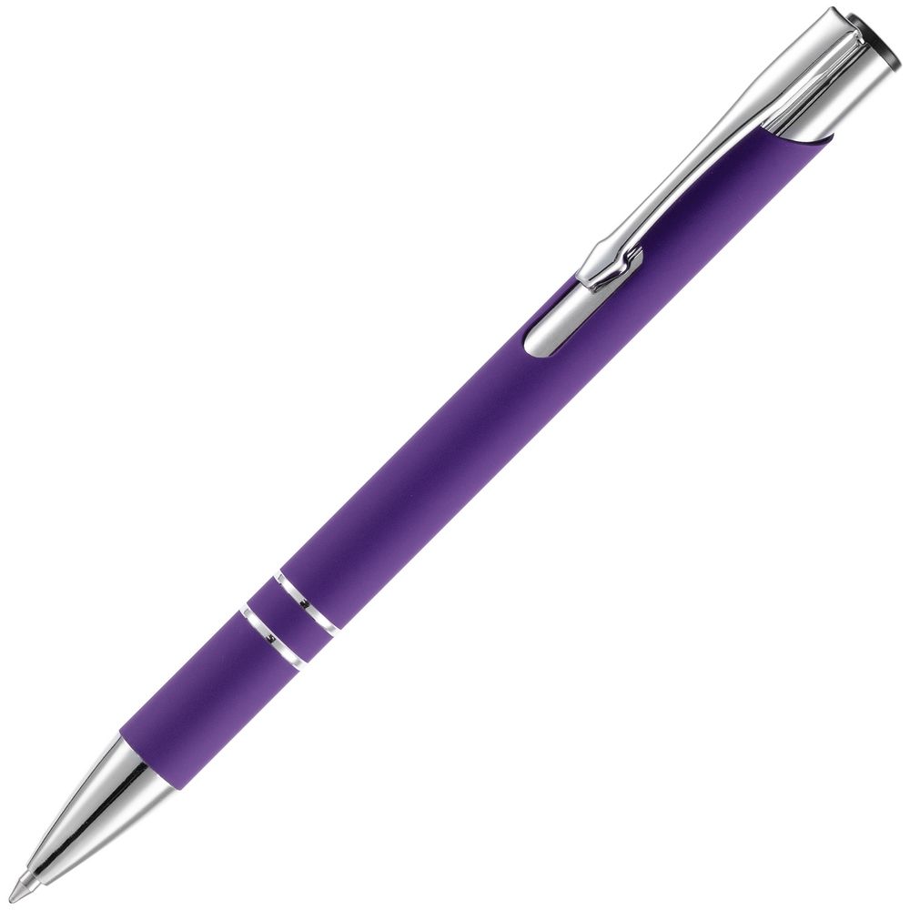 Ручка шариковая Keskus Soft Touch, фиолетовая-1