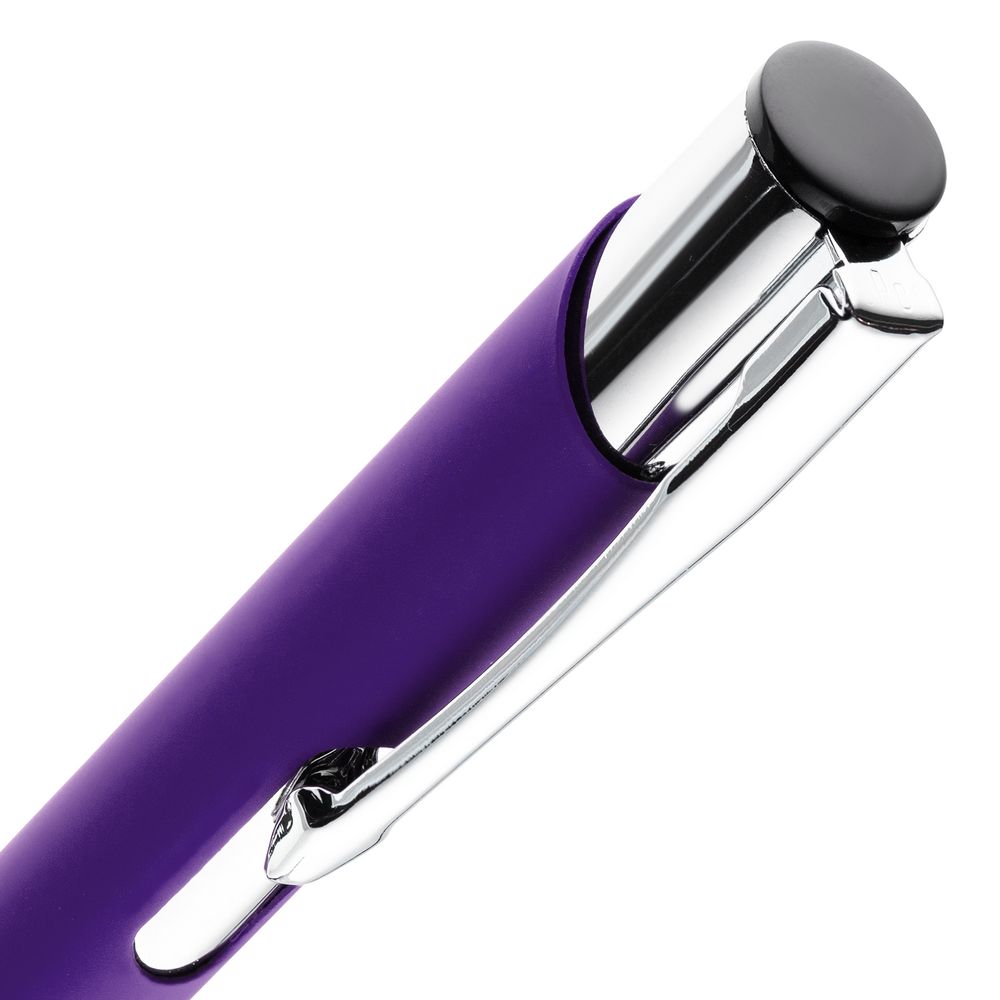 Ручка шариковая Keskus Soft Touch, фиолетовая-4
