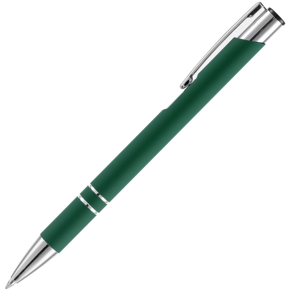 Ручка шариковая Keskus Soft Touch, зеленая-2