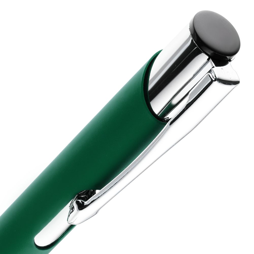 Ручка шариковая Keskus Soft Touch, зеленая-4