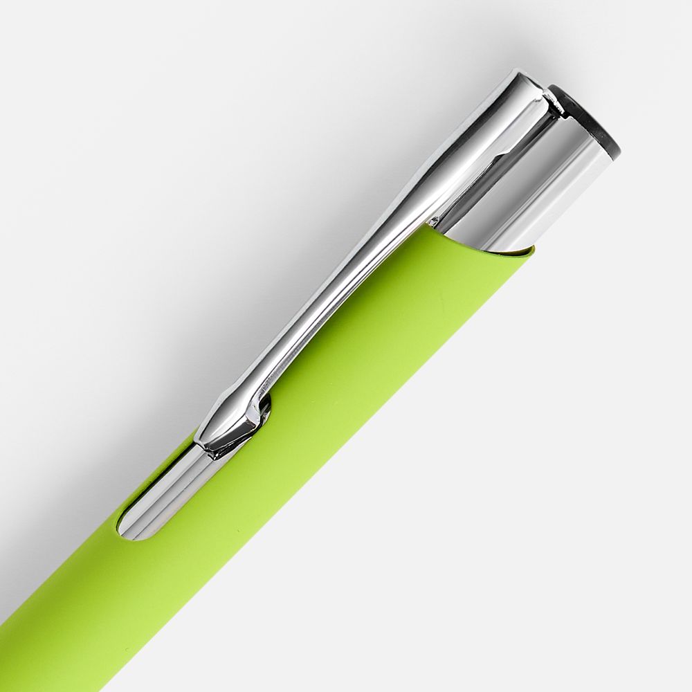 Ручка шариковая Keskus Soft Touch, зеленое яблоко-3