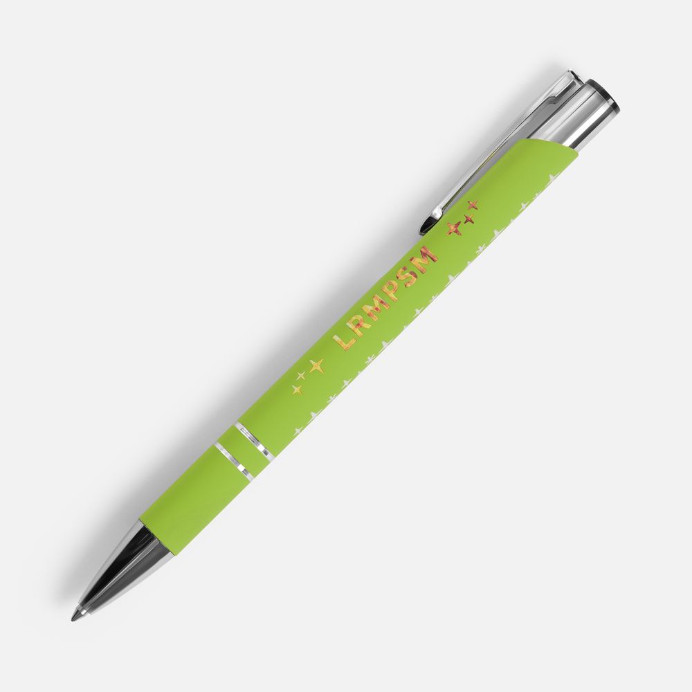 Ручка шариковая Keskus Soft Touch, зеленое яблоко-6