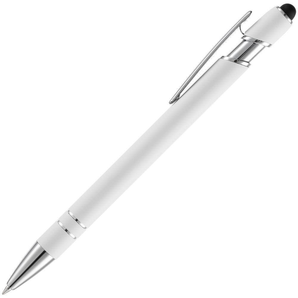 Ручка шариковая Pointer Soft Touch со стилусом, белая-2