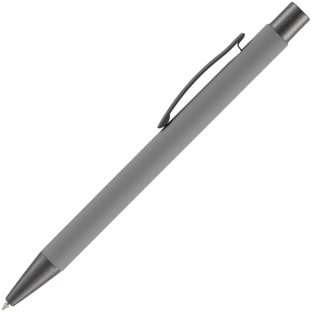 Ручка шариковая Atento Soft Touch, серая-2