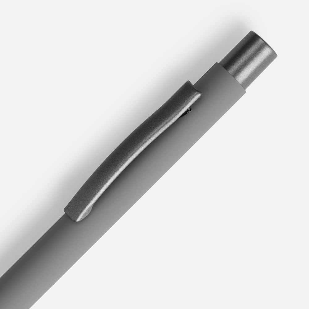 Ручка шариковая Atento Soft Touch, серая-3