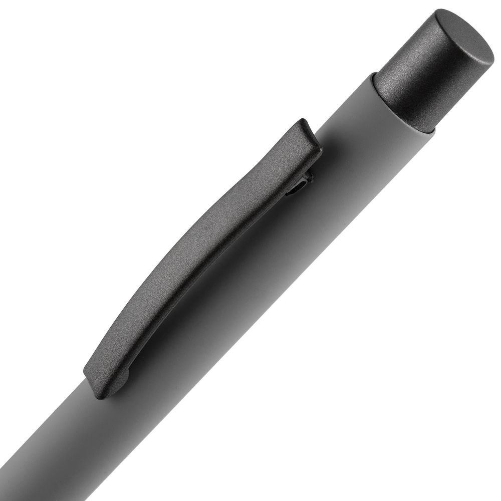 Ручка шариковая Atento Soft Touch, серая-4