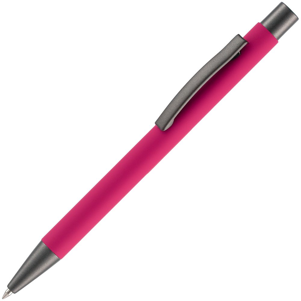 Ручка шариковая Atento Soft Touch, розовая-1