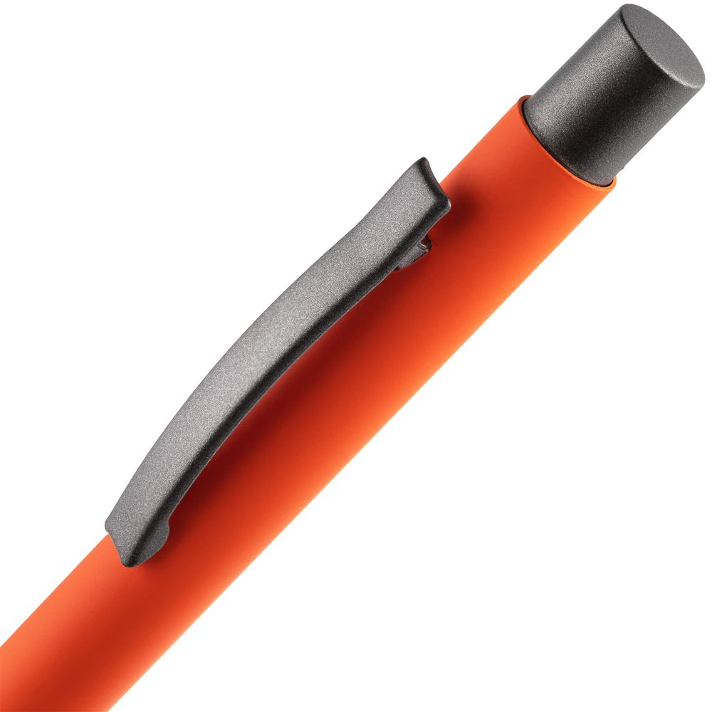 Ручка шариковая Atento Soft Touch, оранжевая-4