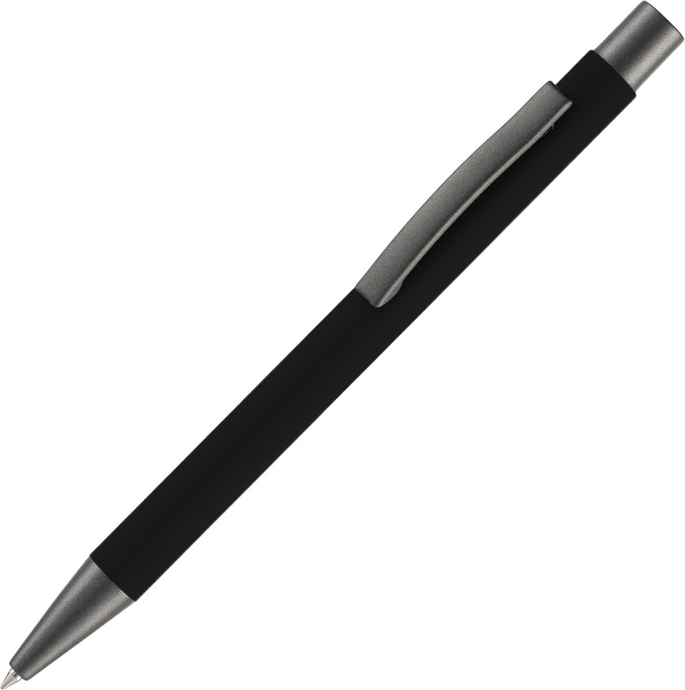 Ручка шариковая Atento Soft Touch, черная-1