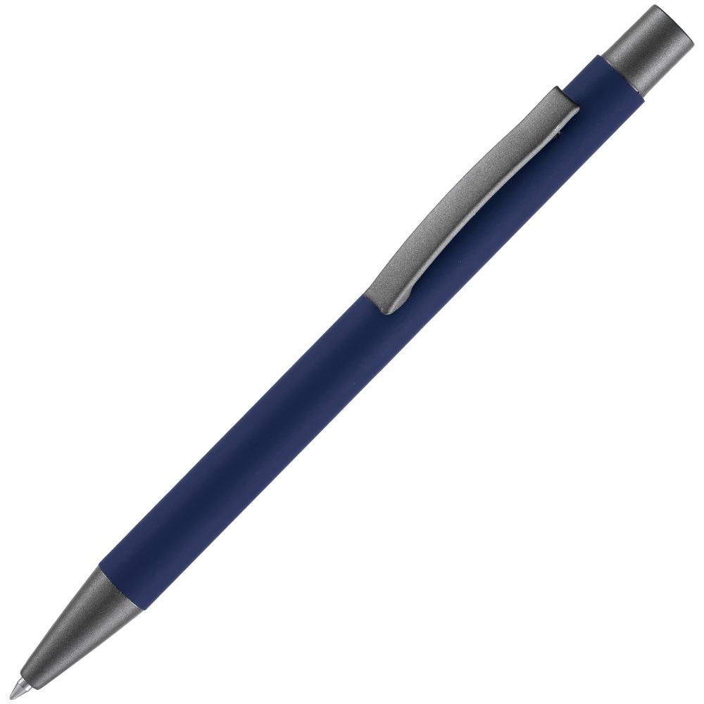 Ручка шариковая Atento Soft Touch, темно-синяя-1