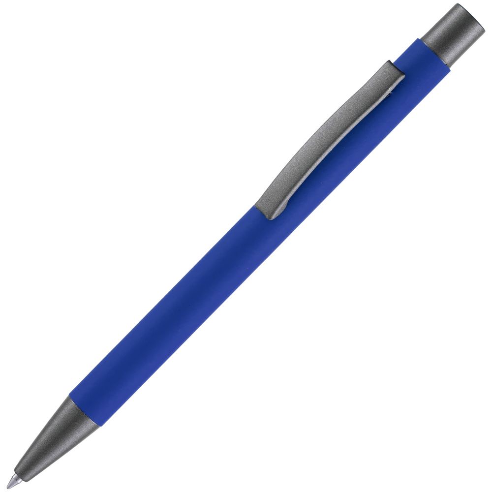 Ручка шариковая Atento Soft Touch, ярко-синяя-1