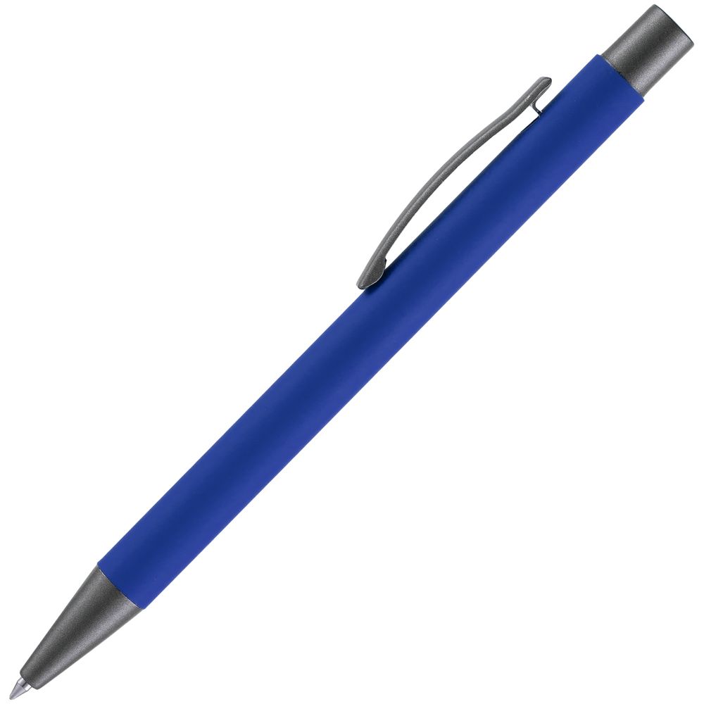 Ручка шариковая Atento Soft Touch, ярко-синяя-2