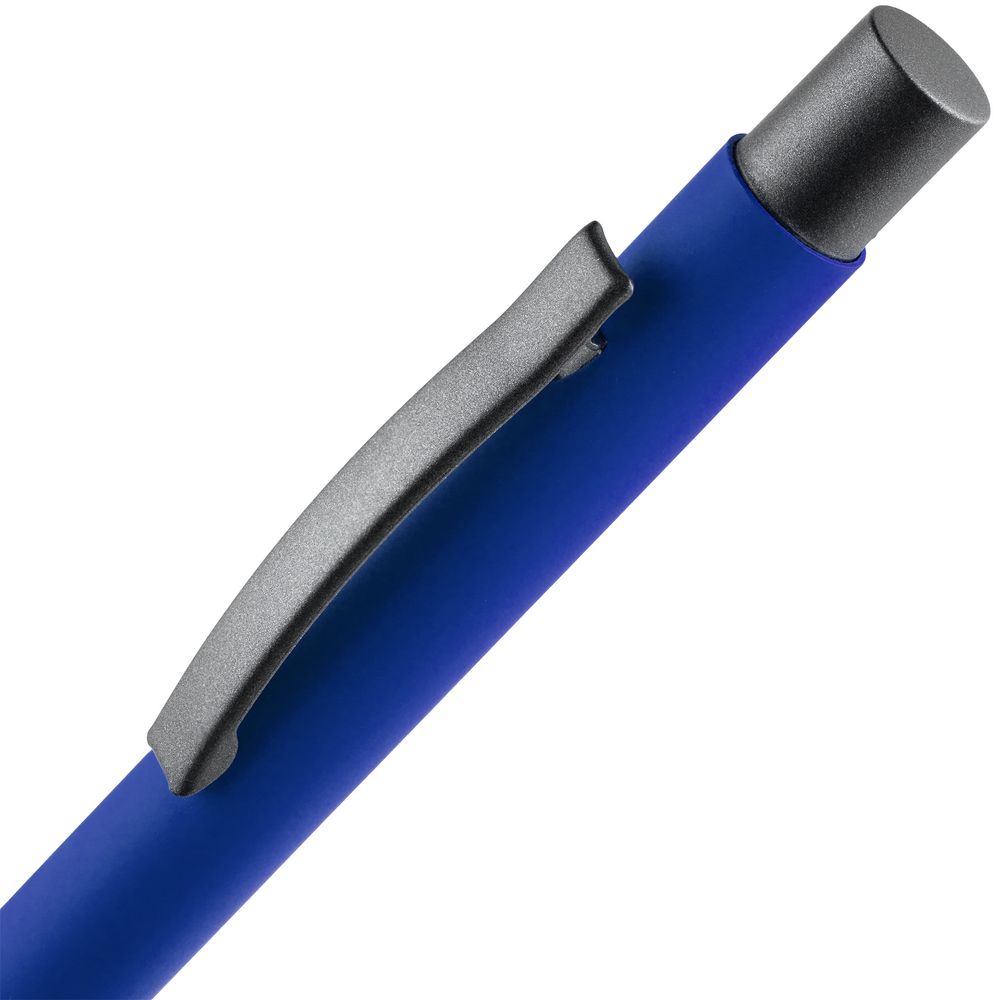 Ручка шариковая Atento Soft Touch, ярко-синяя-4