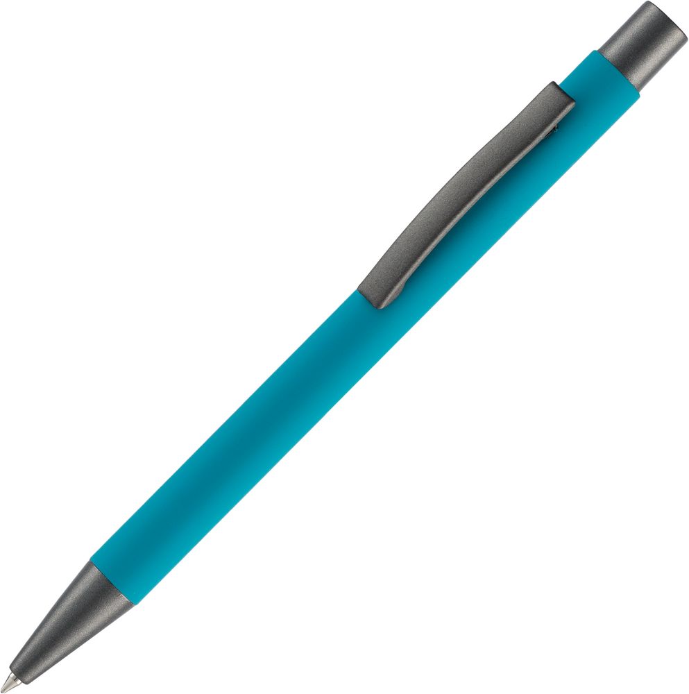 Ручка шариковая Atento Soft Touch, бирюзовая-1