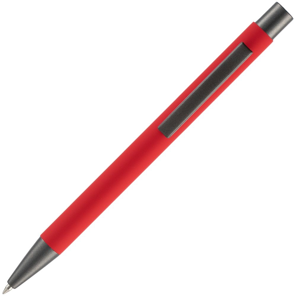 Ручка шариковая Atento Soft Touch, красная-3