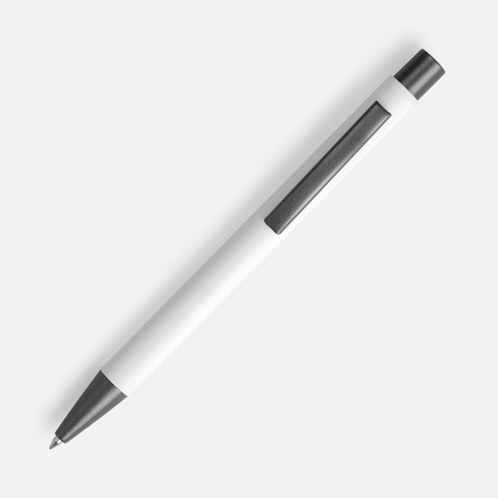 Ручка шариковая Atento Soft Touch, белая-2