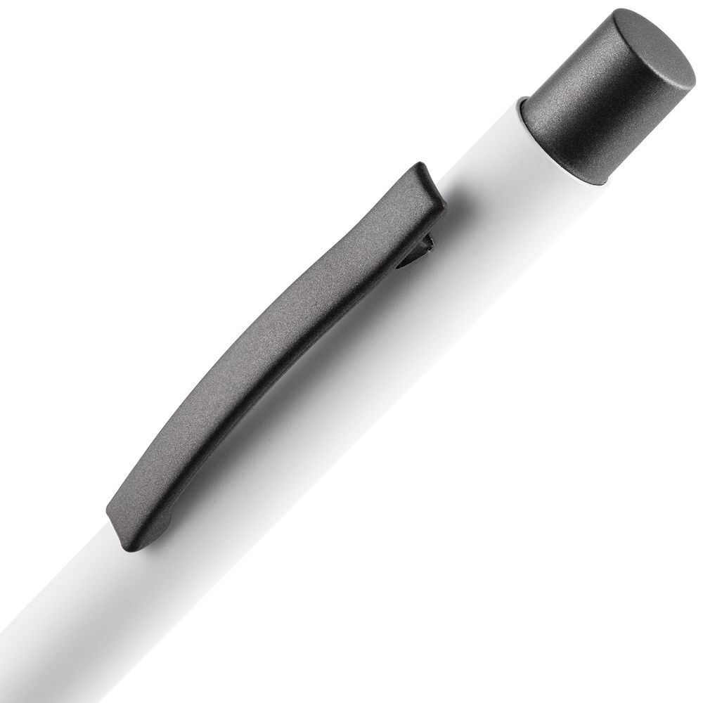 Ручка шариковая Atento Soft Touch, белая-4
