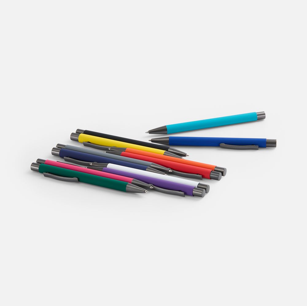 Ручка шариковая Atento Soft Touch, белая-5