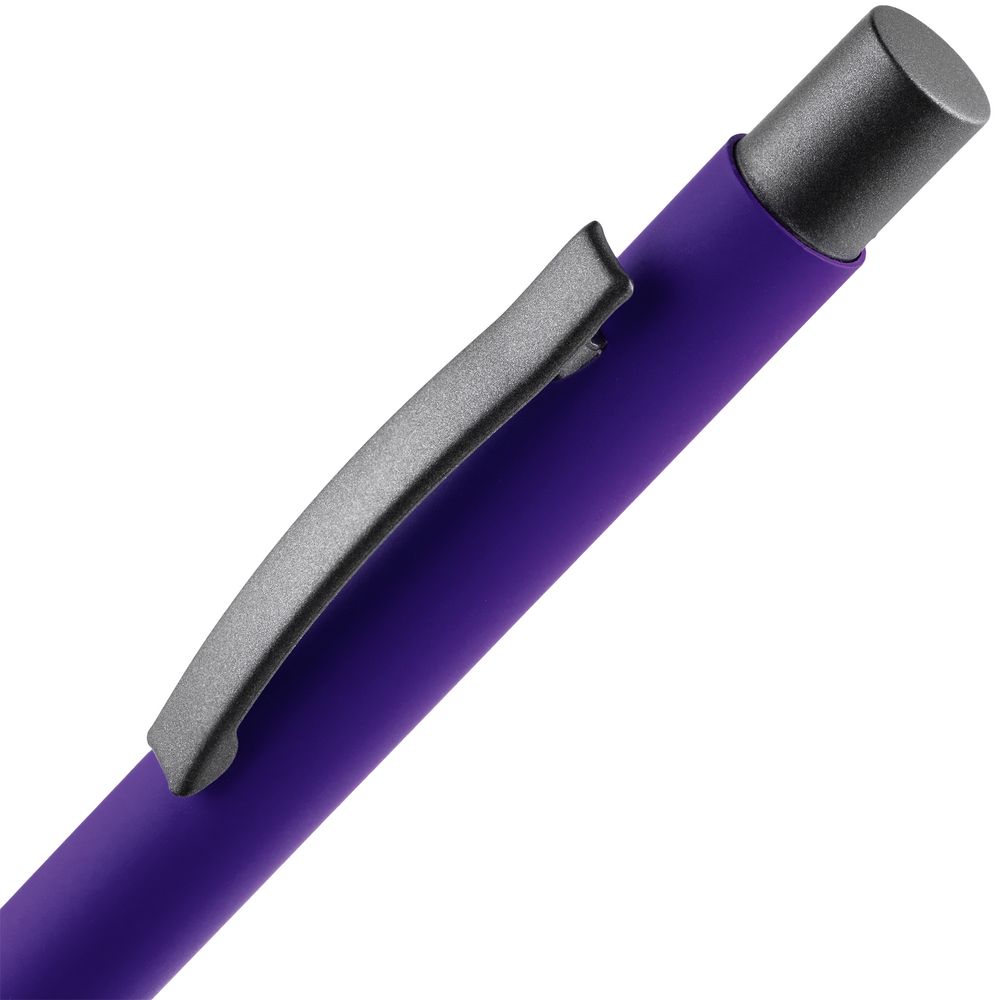Ручка шариковая Atento Soft Touch, фиолетовая-4