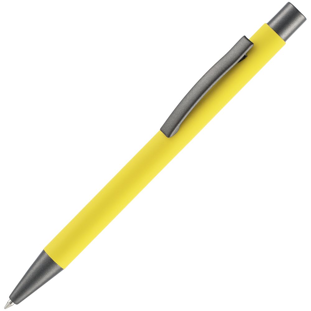 Ручка шариковая Atento Soft Touch, желтая-1