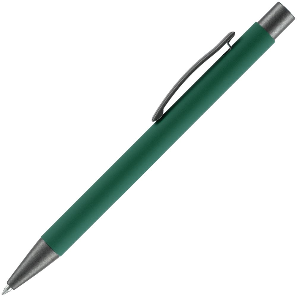 Ручка шариковая Atento Soft Touch, зеленая-2