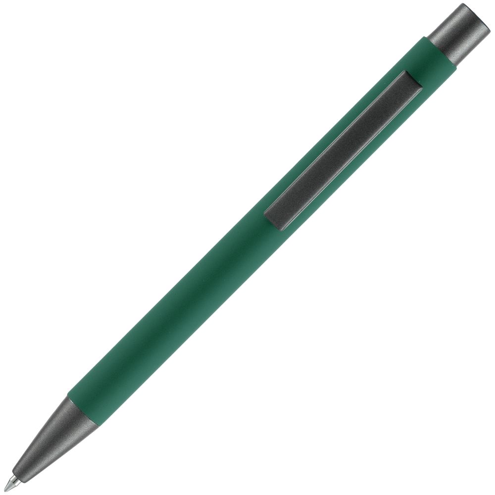 Ручка шариковая Atento Soft Touch, зеленая-3