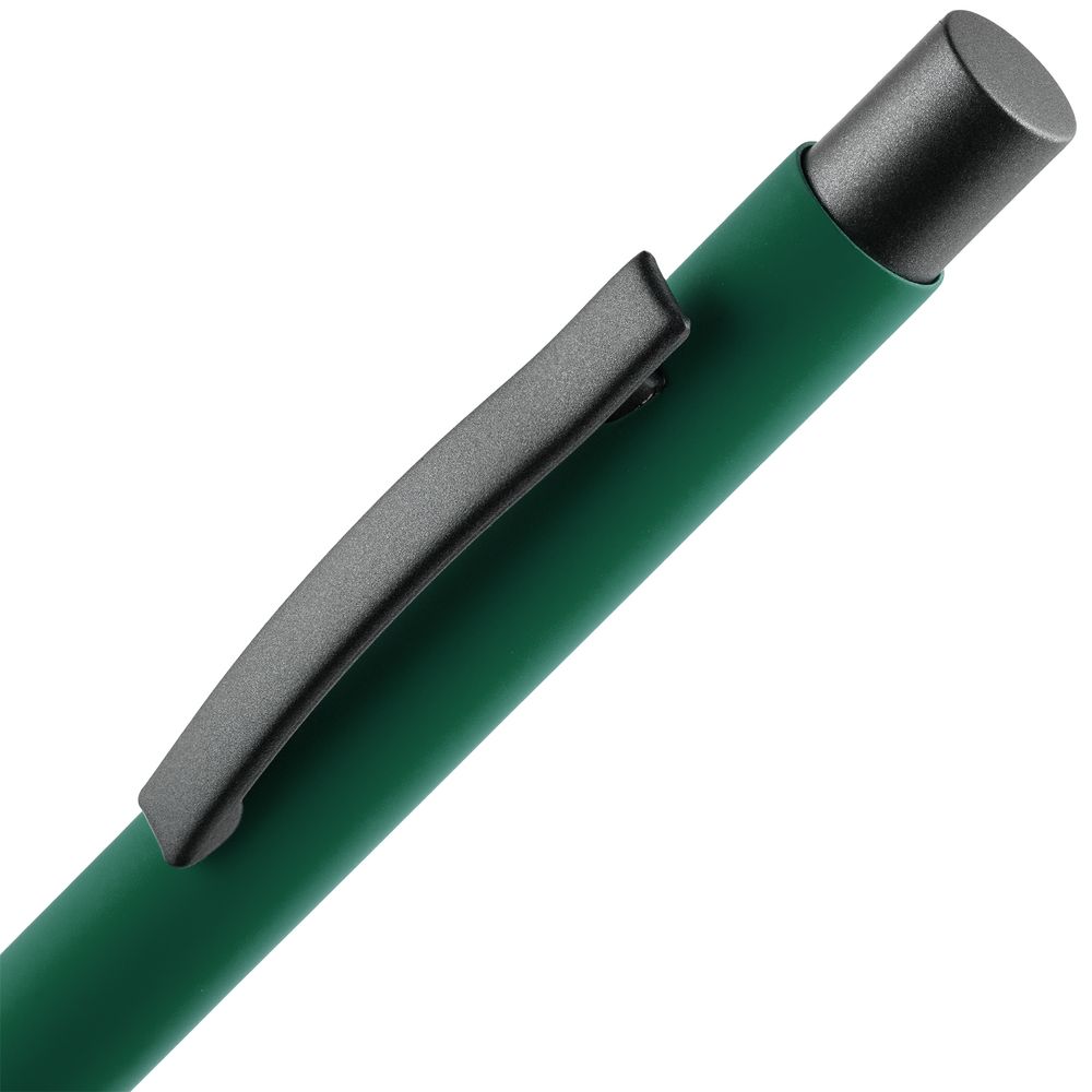 Ручка шариковая Atento Soft Touch, зеленая-4