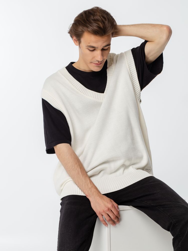 Жилет оверсайз унисекс Tad в сумке, молочно-белый, размер L/XL-12