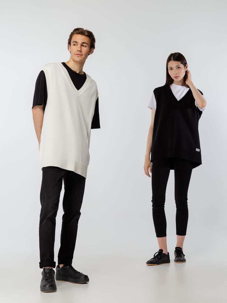 Жилет оверсайз унисекс Tad в сумке, молочно-белый, размер L/XL-13