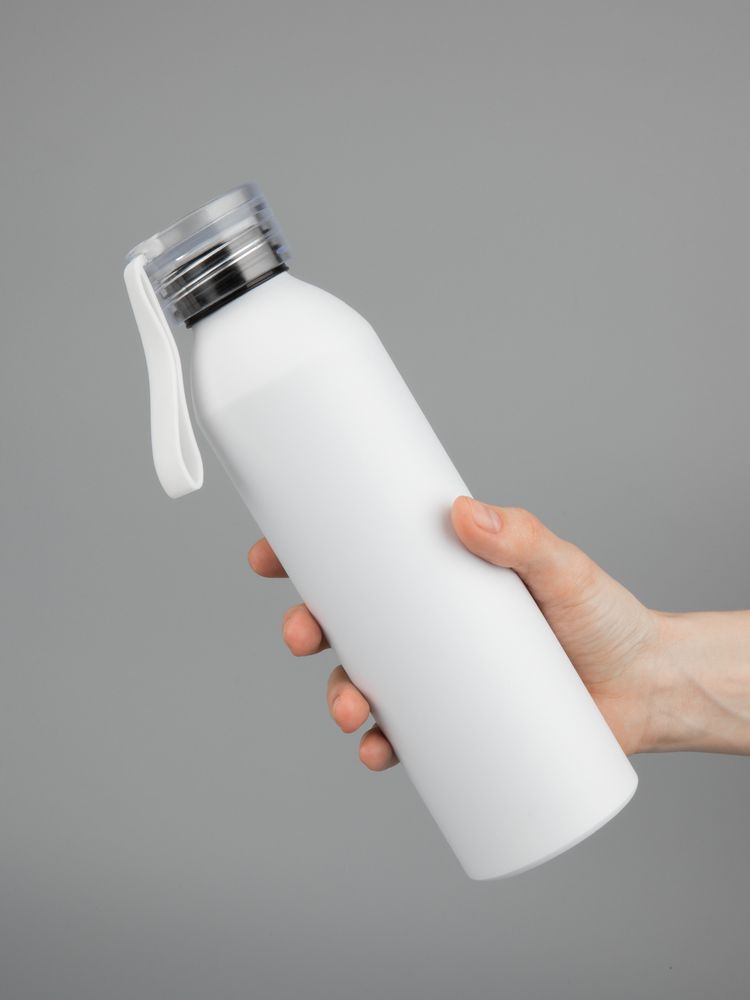 Бутылка для воды Brooke, матовая белая-8