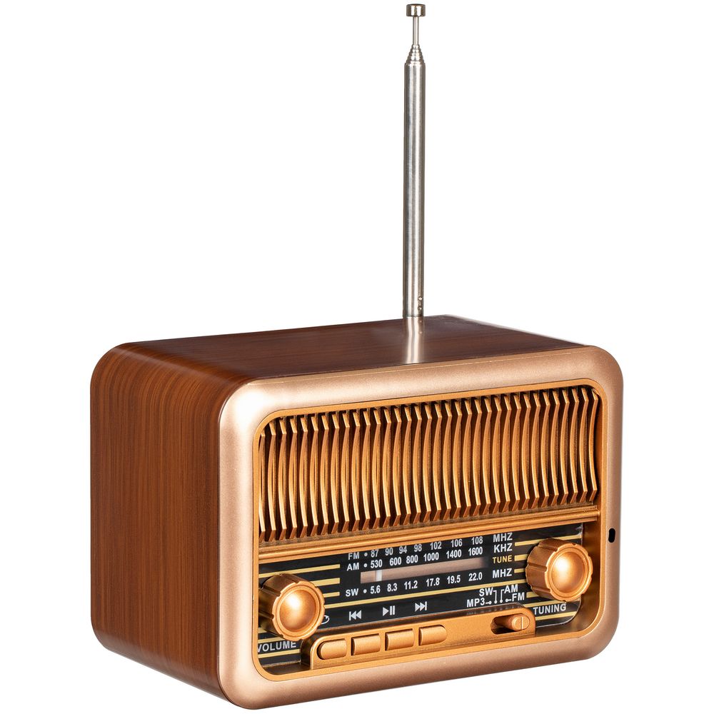 Bluetooth-колонка с радио Beatnik, коричневая-6