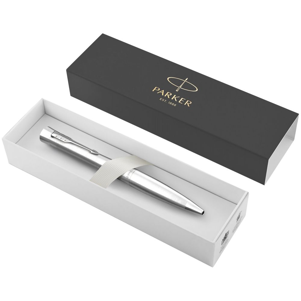 Ручка шариковая Parker Urban Twist Metro Metallic CT, серебристая-3