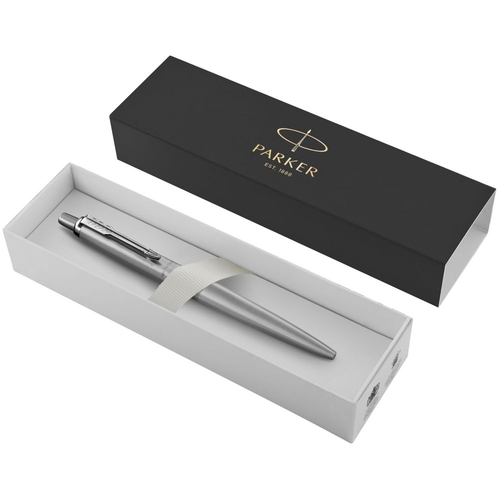 Ручка шариковая Parker Jotter XL Monochrome Grey, серебристая-3
