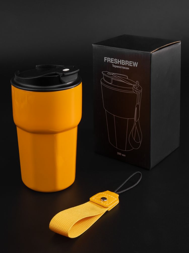 Термостакан Freshbrew, оранжевый-10