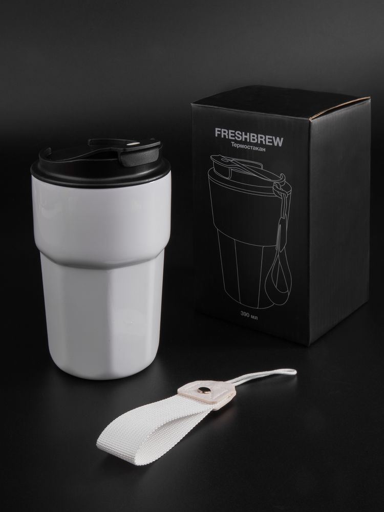 Термостакан Freshbrew, белый-10