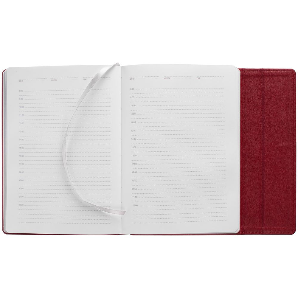 Ежедневник Flap на заказ, недатированный, красный-6