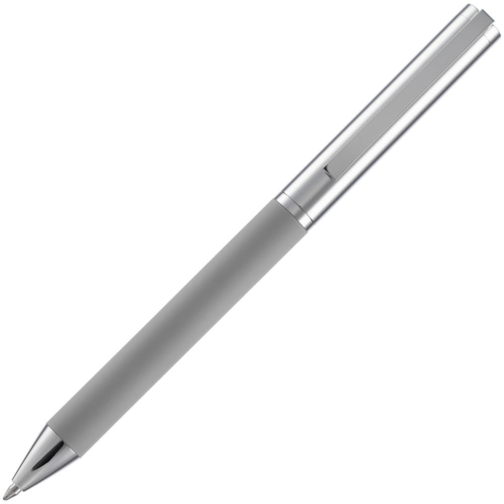 Ручка шариковая Eyeshot Soft Touch, серая-2