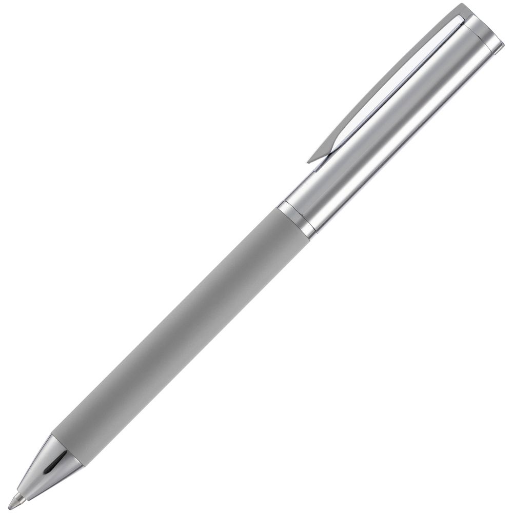 Ручка шариковая Eyeshot Soft Touch, серая-3