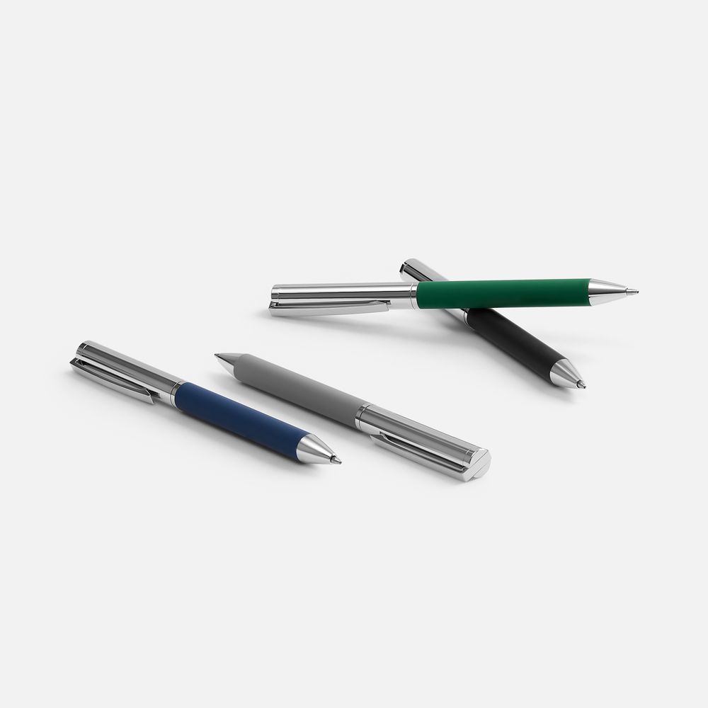Ручка шариковая Eyeshot Soft Touch, серая-6