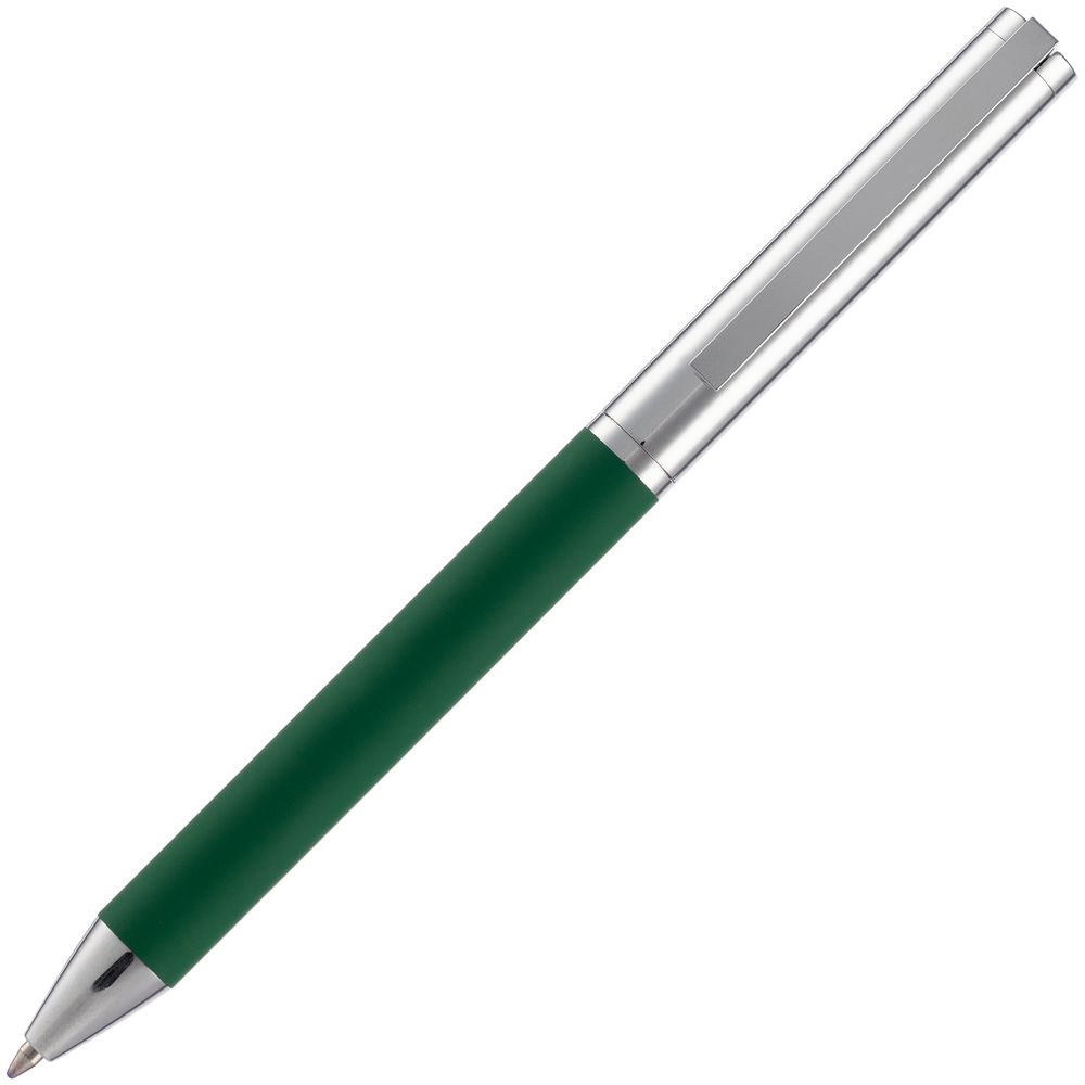 Ручка шариковая Eyeshot Soft Touch, темно-зеленая-2