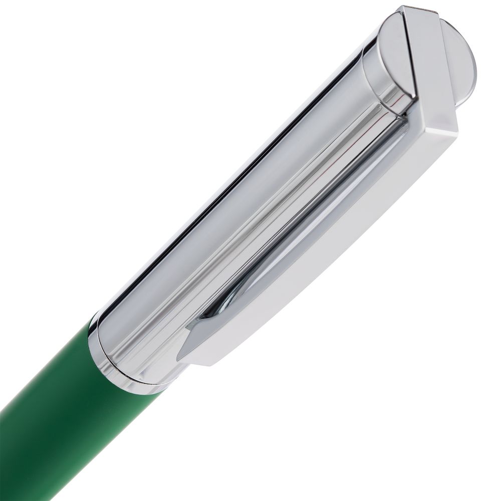 Ручка шариковая Eyeshot Soft Touch, темно-зеленая-4