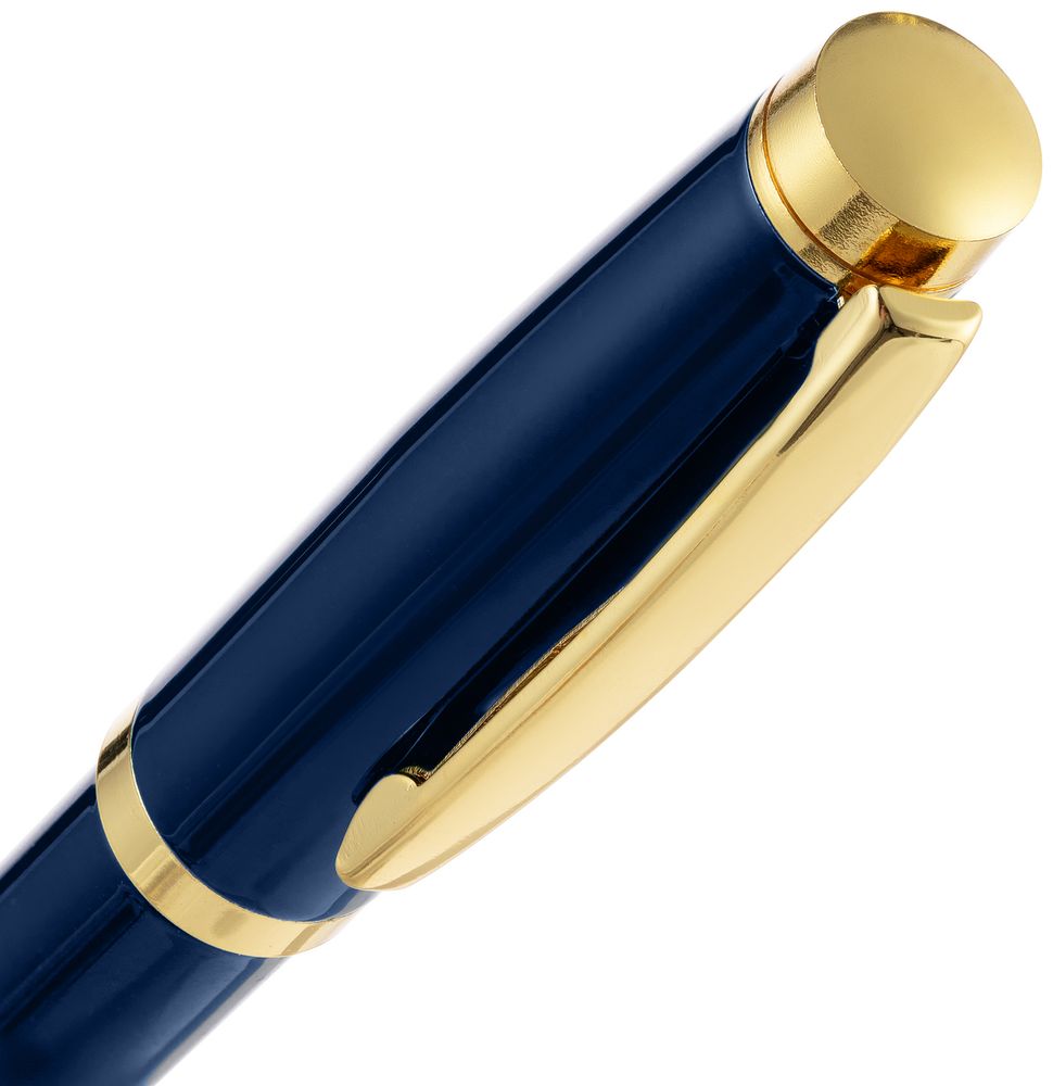 Ручка шариковая Letra Gold, глянцевая, темно-синяя-4