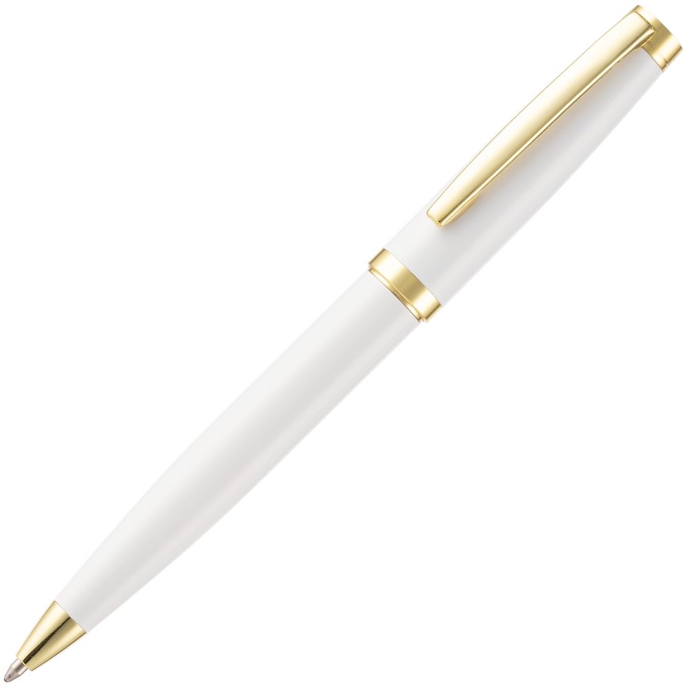 Ручка шариковая Letra Gold, глянцевая, белая-2